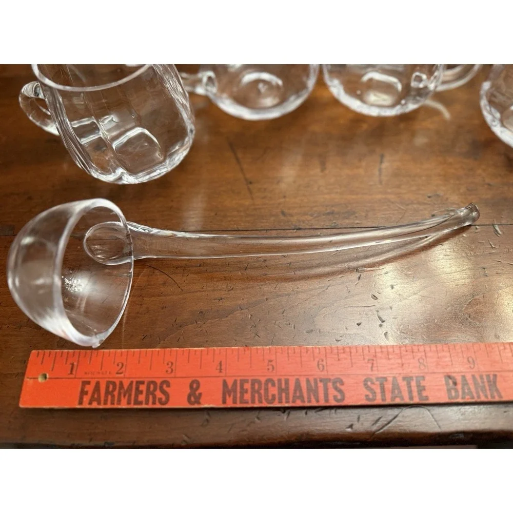 Artland Simplicity Glass Punch‎ Bowl Set - 8 Piece Set: Bowl, Ladle, & 6 Cups